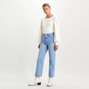 [TAGS ON] Levi's Ribcage Straight Ankle Women's Jeans, Tango Gossip - Light Wash